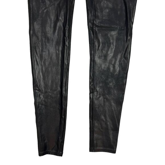 SPANX Womens Size L Ready to Wow Faux Leather Leggings Ankle Length Black 2437 - Picture 3 of 11